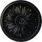 Ekena Millwork Kaya Ceiling Medallion (Fits Canopies up to 5 1/4"), Hand-Painted Jet Black, 23 5/8"OD x 1 1/2"P CM23KABLF - alternate 1